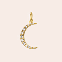 Grigri Moon doré, pendentif pour colliers et bracelets Mya Bay