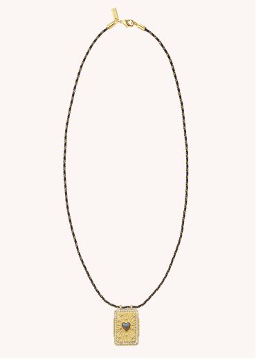 COLLIER - LABRADORITE HEART BOHEME
