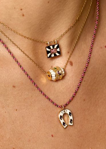 COLLIER - WHITE MINI HORSESHOE