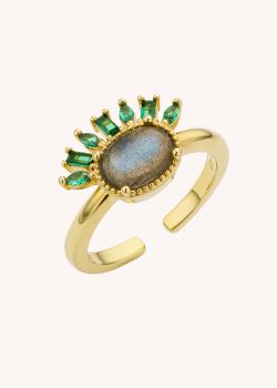 BAGUE - LABRADORITE LADY