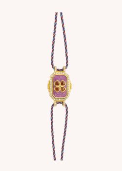 BRACELET - FUCHSIA TREFLE BOHEME