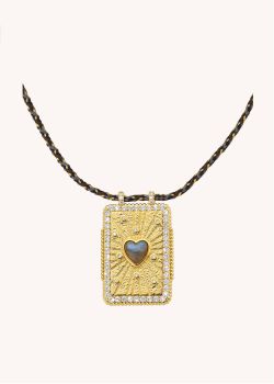 COLLIER - LABRADORITE HEART BOHEME
