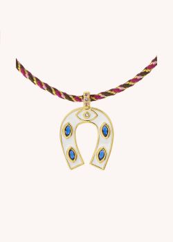 COLLIER - WHITE MINI HORSESHOE