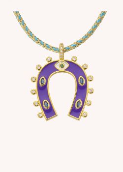 COLLIER - PURPLE HORSESHOE