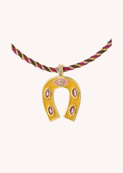 COLLIER - ORANGE MINI HORSESHOE
