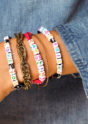 Bracelets Bandana Couleurs Perles Doré Bijoux Mya Bay